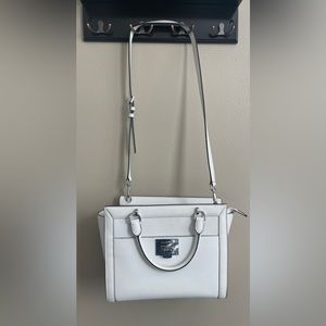 Michael Kors Tina LG White Top Zip Satchel